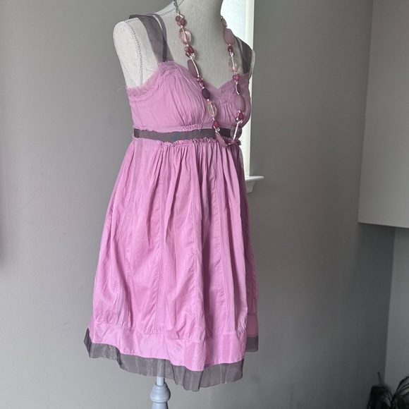 LOFT Gorgeous Cotton Babydoll Dress and Matching Necklace Set -  Size 4 - Picture 3 of 12